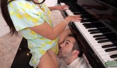 Scarlett Alexis orgasms as she takes Donnie Rock’s cock and advice