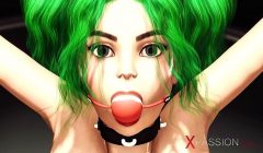 Sci-fi soldier fucks hard a hot woman with huge boobs in the lab