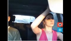 sexy girl driving the car