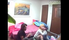 Slutty BLONDE her pussy filled with Hard beef