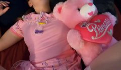 step Daughter lays with step daddy in his bed and gets fucked and creampied accidentally