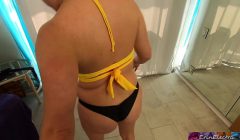 Stepmom needs help with her bikini