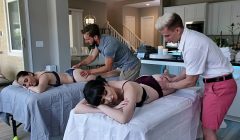 Stepmoms Getting a Much Needs Massage from One Another’s Stepsons – Swapmilf