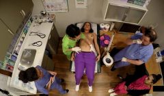 Student Nurses Lenna Lux, Angelica Cruz, & Reina Practice Examining Each Other 1st Day of Clinicals Under Watchful Eye Of Doctor Tampa & Nurse Lilith Rose @ GirlsGoneGyno The New Nurses Clinical Experience Reup