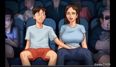 Summertime Saga – College girl rides huge cock in dorm room