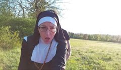 This nun gets her ass filled with cum before she goes to church !!