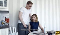 TUTOR4K. Tutor calms down angry student with help of quick sex