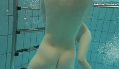 Two super hot teens in the pool