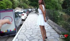 Wearing Vibrating Panties In Public Place – Hot Orgasm In Restaurant During Dessert