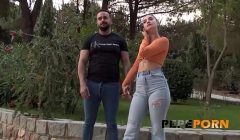 Young and beautiful couple tries their first porno: Meet amazing Candy Fly!