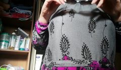 Your teacher comes home from school and shows you her sweaty and dirty panties and pantyhose