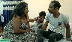 Desi Cheating Girlfriend Shared for Fucking!! Desi Threesome Sex