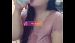 Desi spitting milk on boobs